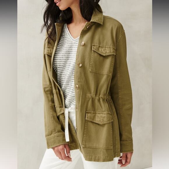 Lucky Brand Green Chore Jacket Medium Utility New - Picture 1 of 12